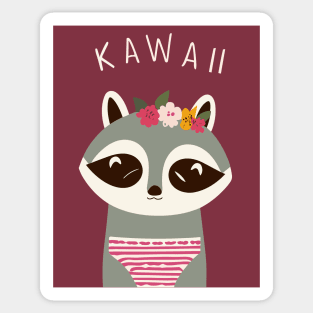 kawaii Racoon Sticker